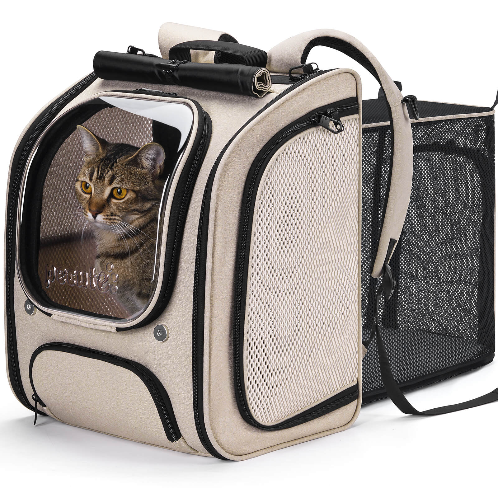 Expandable Bubble Cat Backpack Carrier Large Space Breathable Cat Carrier