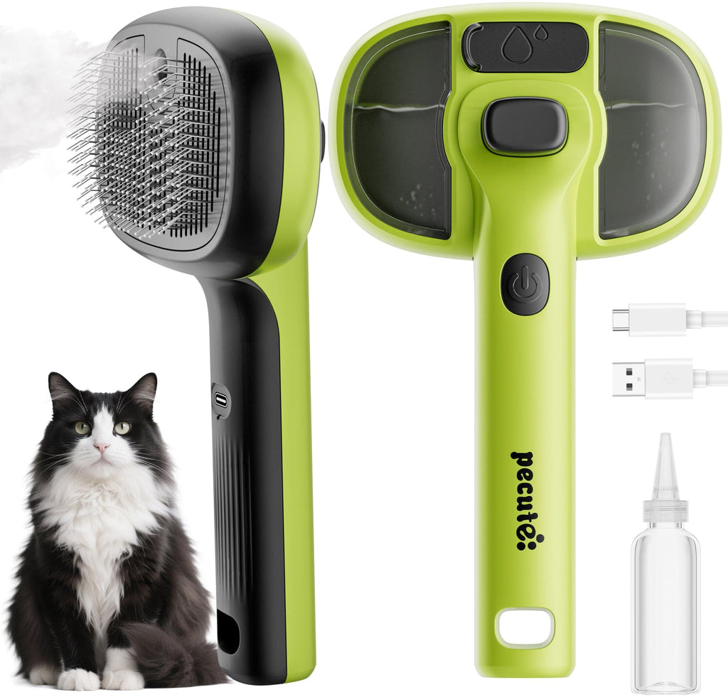 Steam Cat Brush Self-Cleaning Grooming with 2 Water Spray Modes