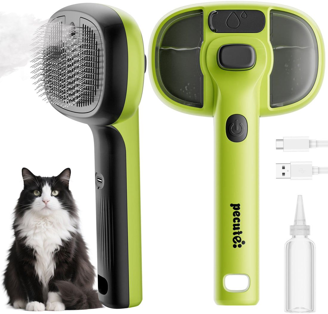 Steam Cat Brush Self-Cleaning Grooming with 2 Water Spray Modes
