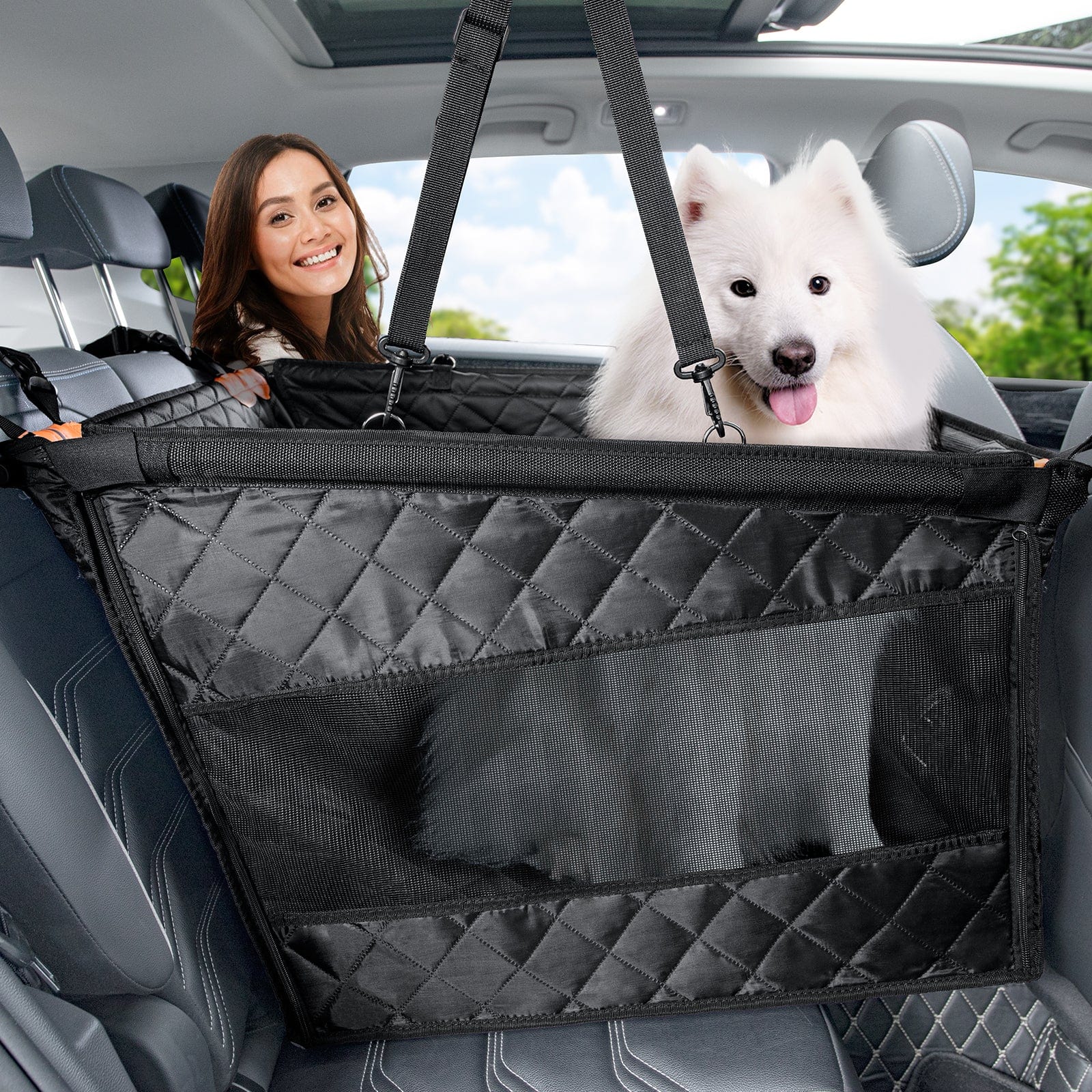 Extra Stable Dog Car Seat Reinforced for Medium and Large Dogs