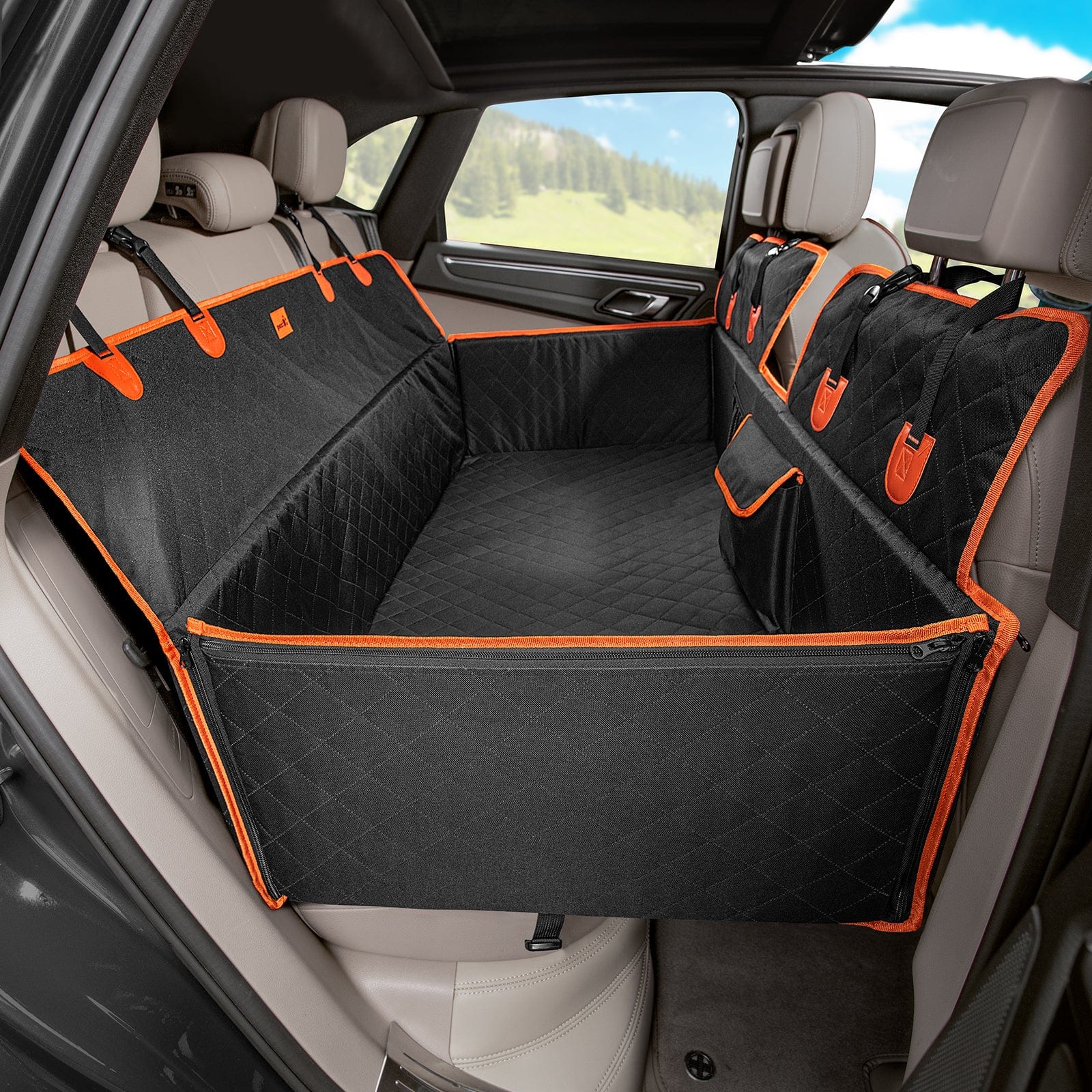 Back Seat Extender for Dogs with 3cm Pearl Cotton