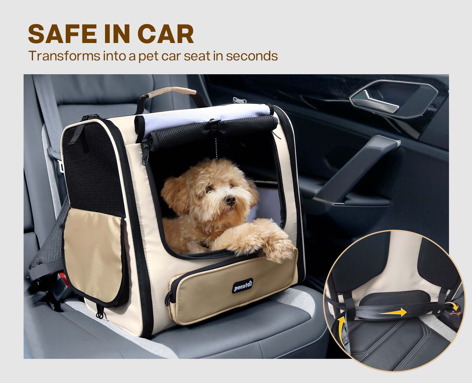 Pecute Hardtop Widened Pet Carrier Backpack Dog Backpack