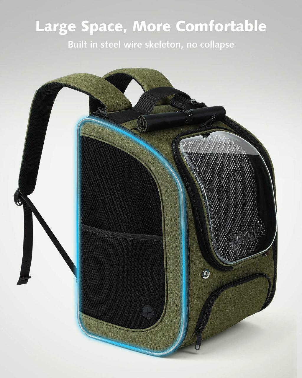 Expandable Bubble Cat Backpack Carrier Large Space Breathable Cat Carrier