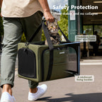 Dual Expandable Cat Carrier Bag with Stable Structure Breathable Pet Handbag