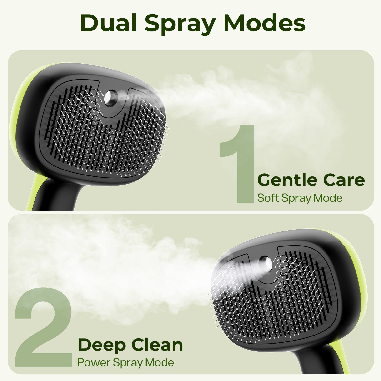 Steam Cat Brush Self-Cleaning Grooming with 2 Water Spray Modes