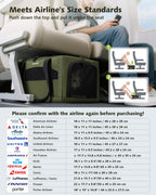 Airline Approved Expandable Pet Carrier Dog Cat Carrier with Leakproof Pee Pad