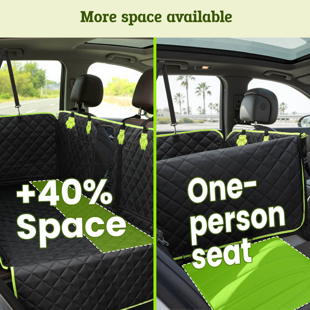 2-in-1 Dog Car Seat Cover for Back Seat Transform to Passenger Mode