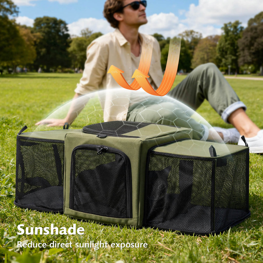 Dual Expandable Cat Carrier Bag with Stable Structure Breathable Pet Handbag