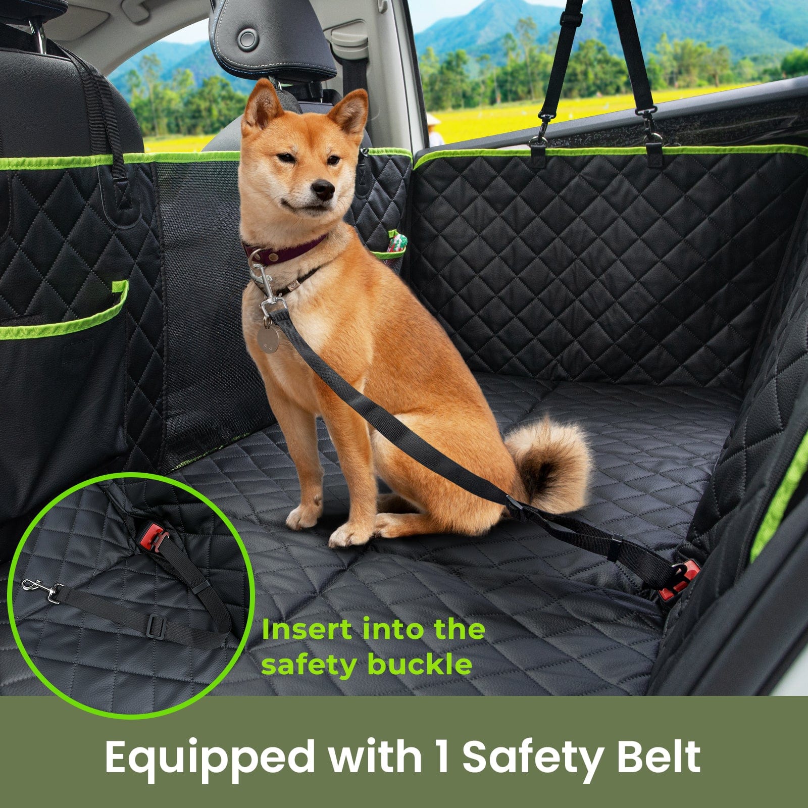 Pecute 2025 Upgrade Dog Car Seat Cover&Extender&Barriers 3 in 1 Up to 150kg