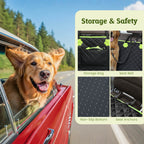 2-in-1 Dog Car Seat Cover for Back Seat Transform to Passenger Mode