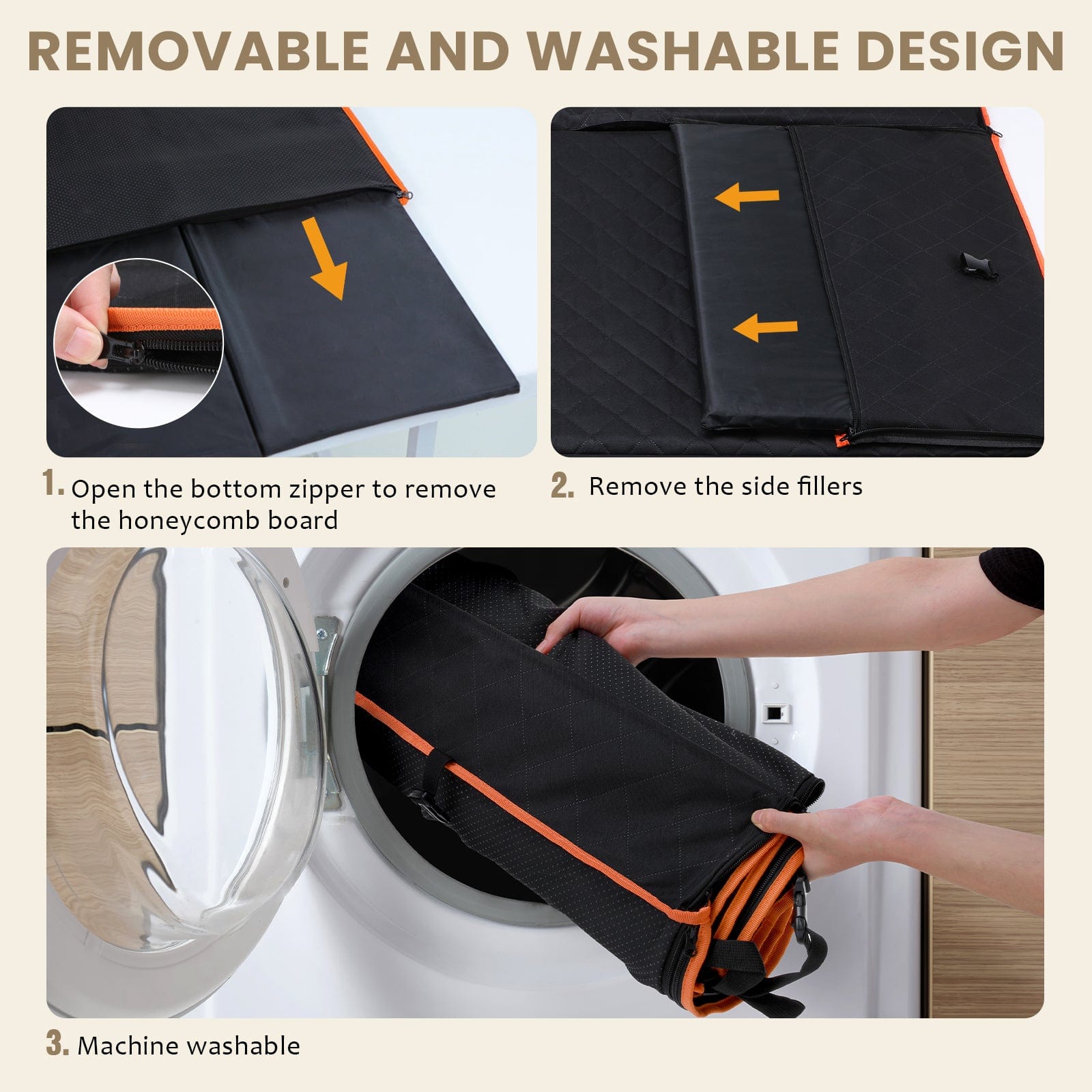 Back Seat Extender for Dogs with 3cm Pearl Cotton