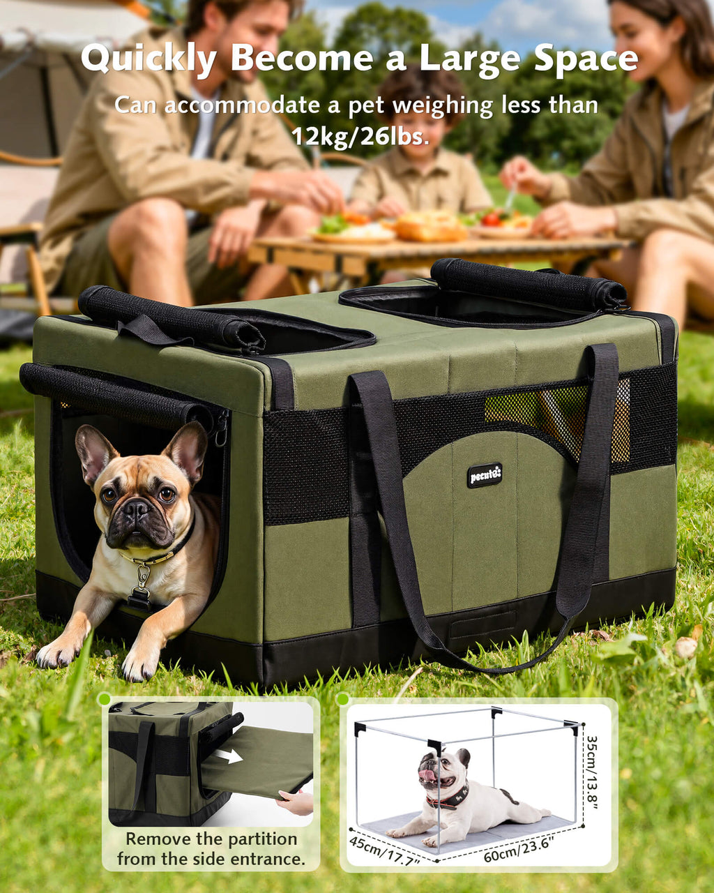 Cat Dual-Compartment Frame Handbag