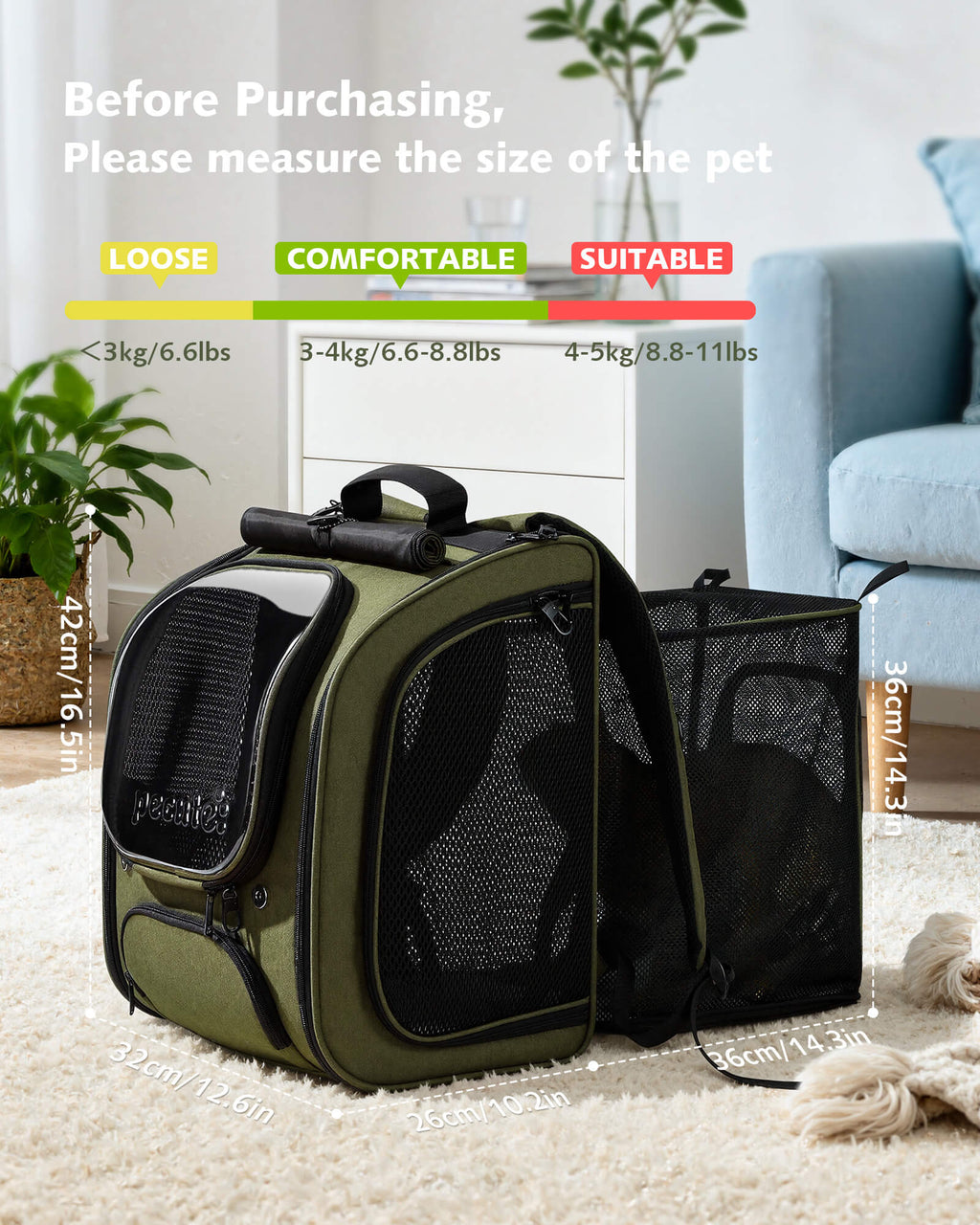Expandable Bubble Cat Backpack Carrier Large Space Breathable Cat Carrier