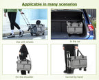 Cat Carrier with Wheels Steel Wire Frame Trolley Handbag Bag Stroller