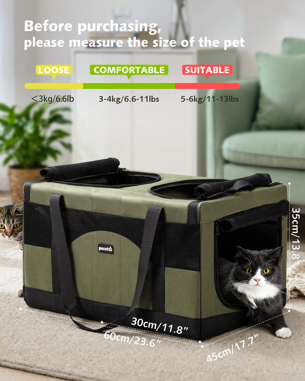 Cat Dual-Compartment Frame Handbag