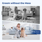 4-in-1 Pet Grooming Vacuum Kit with Clipper Brush