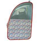 “The Roam With Me” Cat Backpack - Chevron Terracotta Sky