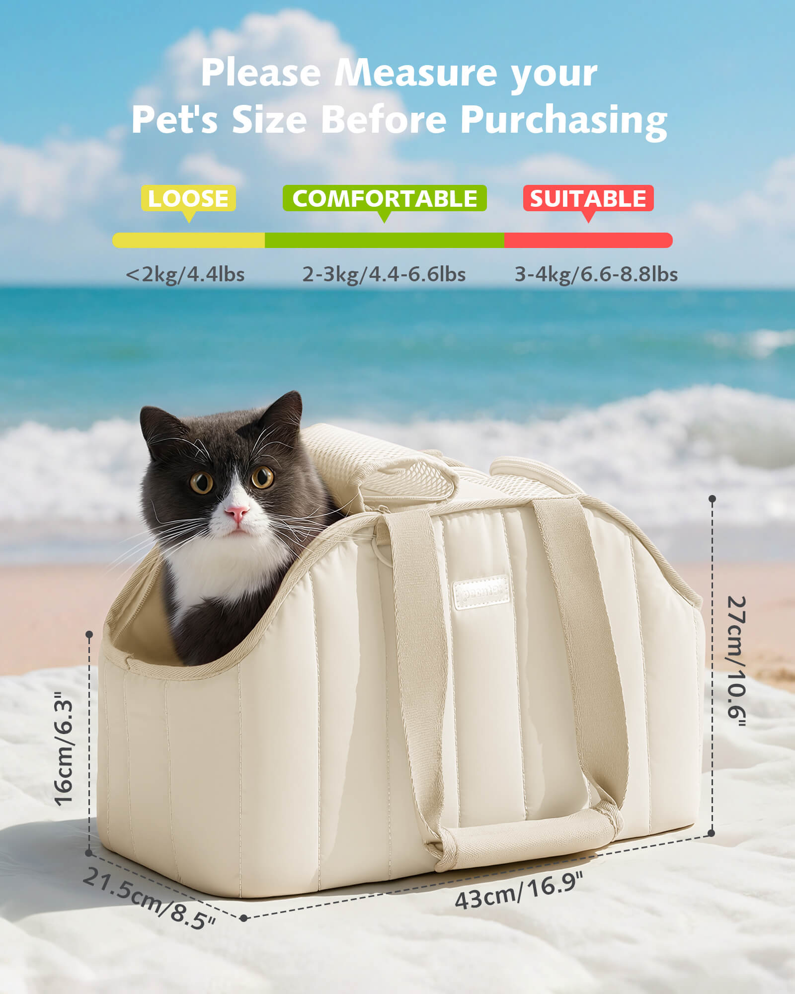Ultra-Light Stylish Pet Shoulder Handbag Cat Carrier Bag