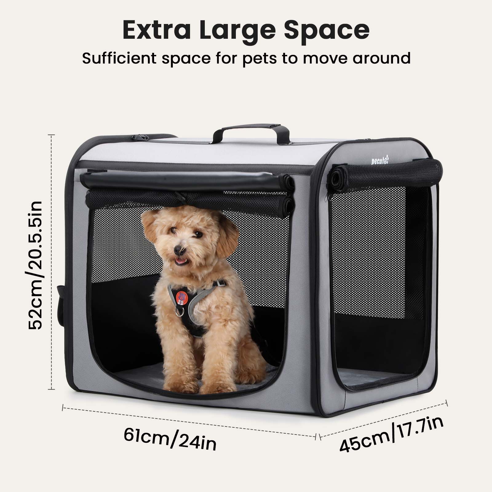 Portable Dog Car Carrier Crate Transportation Carrier Light Weight