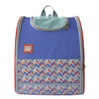 “The Roam With Me” Cat Backpack - Chevron Terracotta Sky