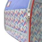 “The Roam With Me” Cat Backpack - Chevron Terracotta Sky