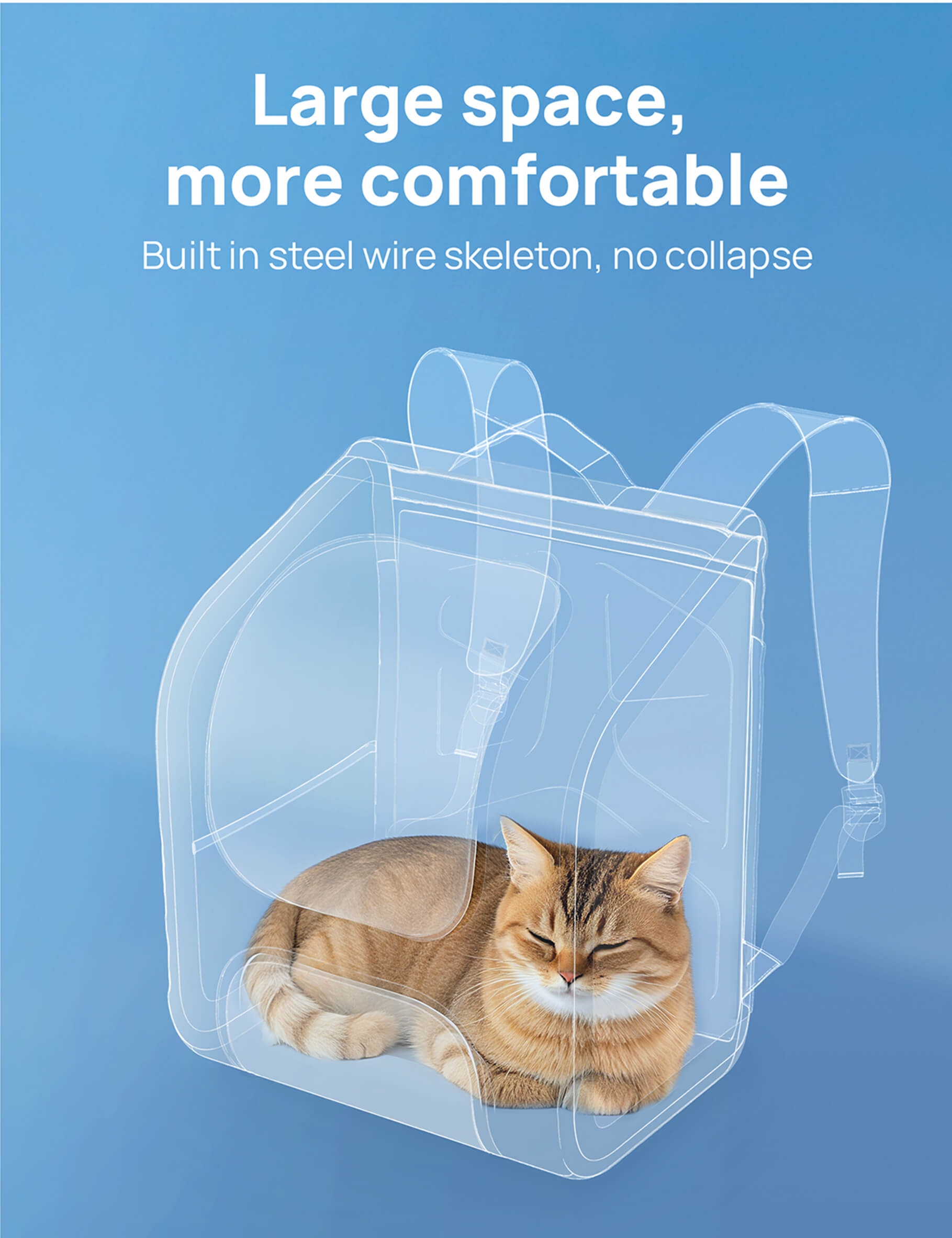 Expandable Bubble Cat Backpack Carrier Large Space Breathable Cat Carrier