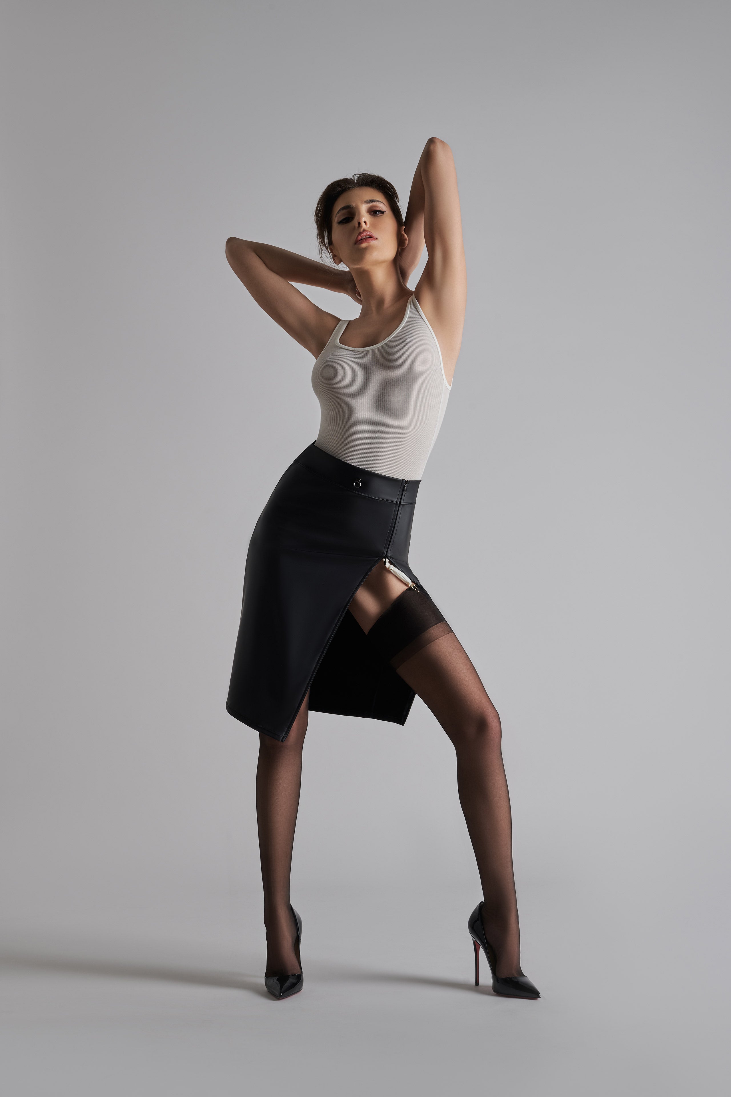 Bas jarretières couture 20D - Legwear