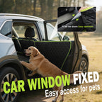 Full Surrounded Dog Car Seat Cover for Back Seat, Car Window Fixing for Maximum Car Protection