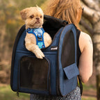 Cat Carrier Dog Backpack Expandable (Blue)