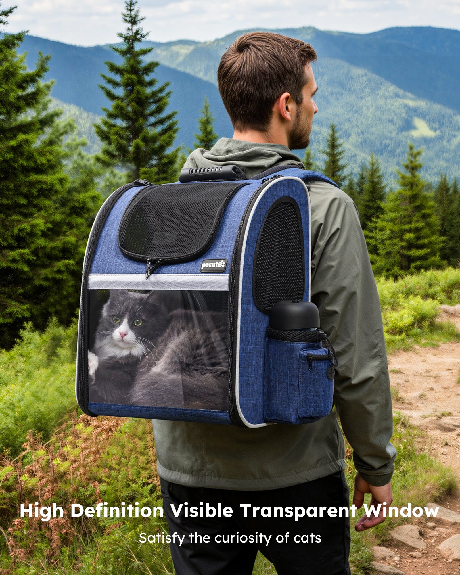 Portable Breathable Rucksack Pet Carrier Backpack