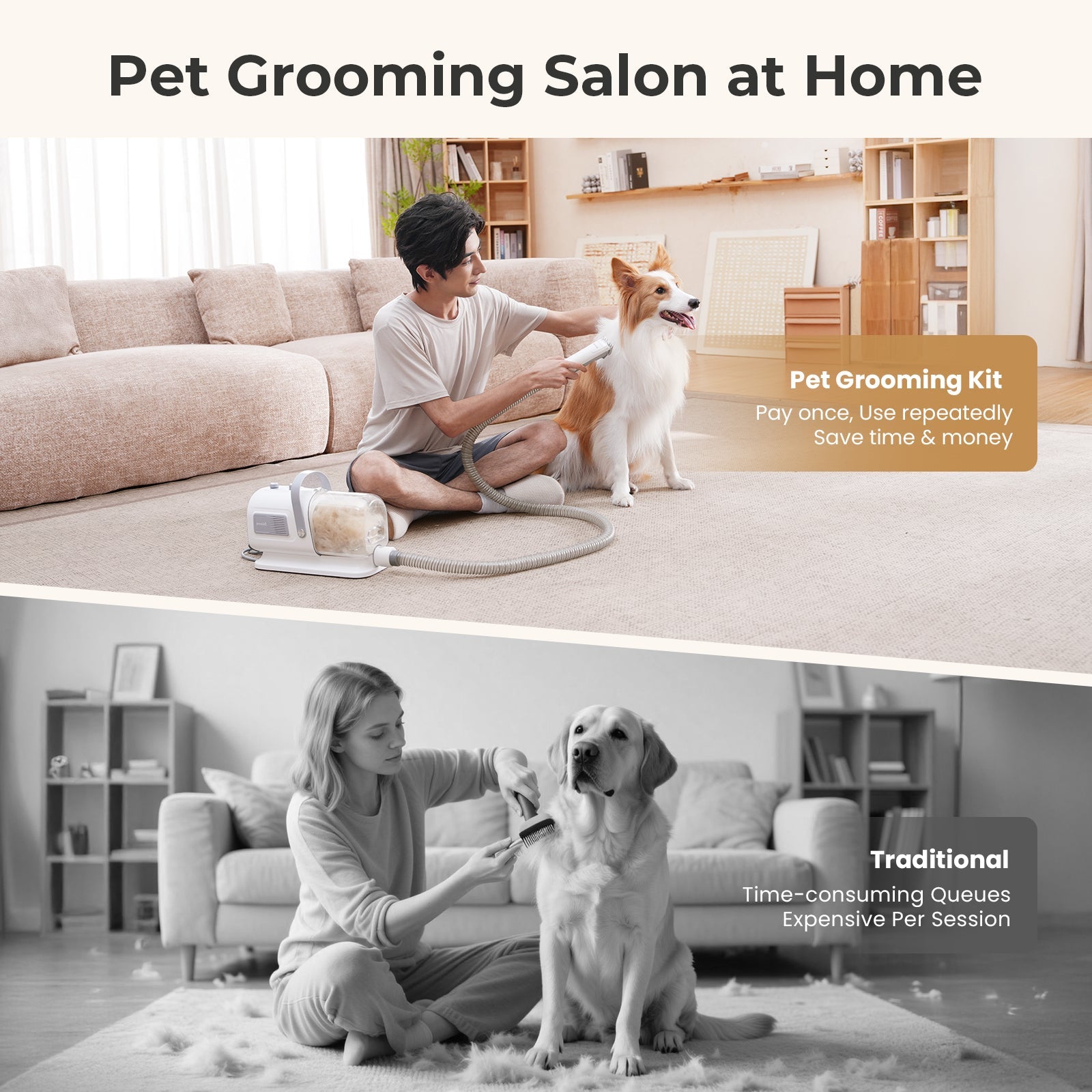 7-in-1 Dog Grooming Vacuum&Dryer for Shedding Grooming