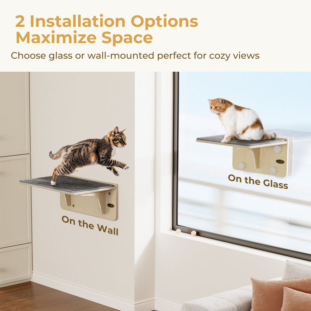 Wood Wall-Mounted Cat Climbing Shelf