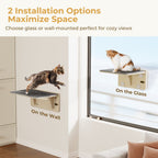 Wood Wall-Mounted Cat Climbing Shelf