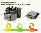 Expandable Cat Carrier Backpack Pet Carrier with Ventilated Mesh for Cats Dogs up to 11 lbs
