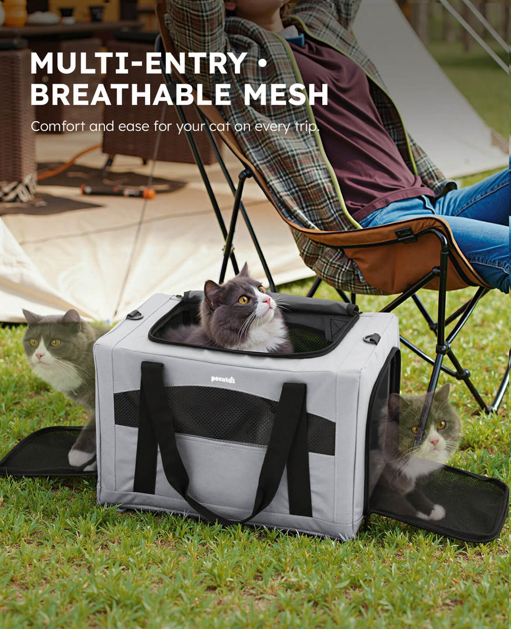Cat Carrier Handbag Stable Breathable and Portable for Travel and Outing
