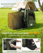 Expandable Breathable Mesh Cat Backpack Carrier (Green)