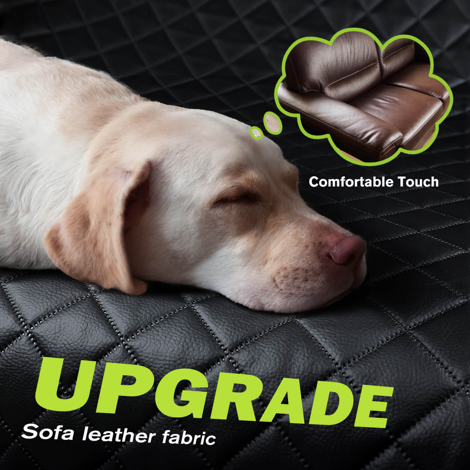 Full Surrounded Dog Car Seat Cover for Back Seat, Car Window Fixing for Maximum Car Protection
