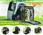 Expandable Cat Carrier Backpack Pet Carrier with Ventilated Mesh for Cats Dogs up to 11 lbs