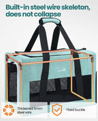Airline Approved Cat Carrier Handbag Extra Stable Built-in Frame
