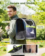Portable Breathable Rucksack Expandable Cat Carrier Dog Backpack（Grey）