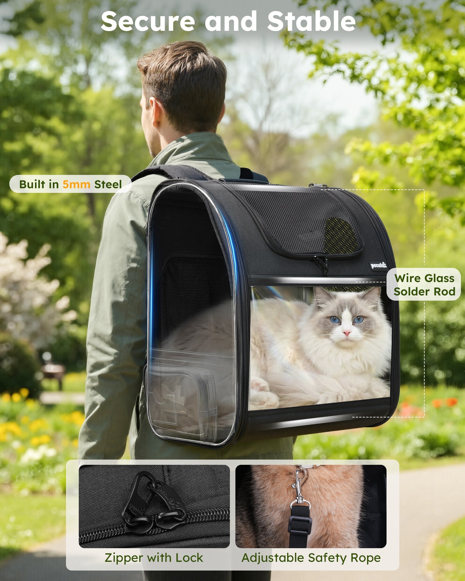 Expandable Portable Breathable Rucksack Cat Carrier Dog Backpack