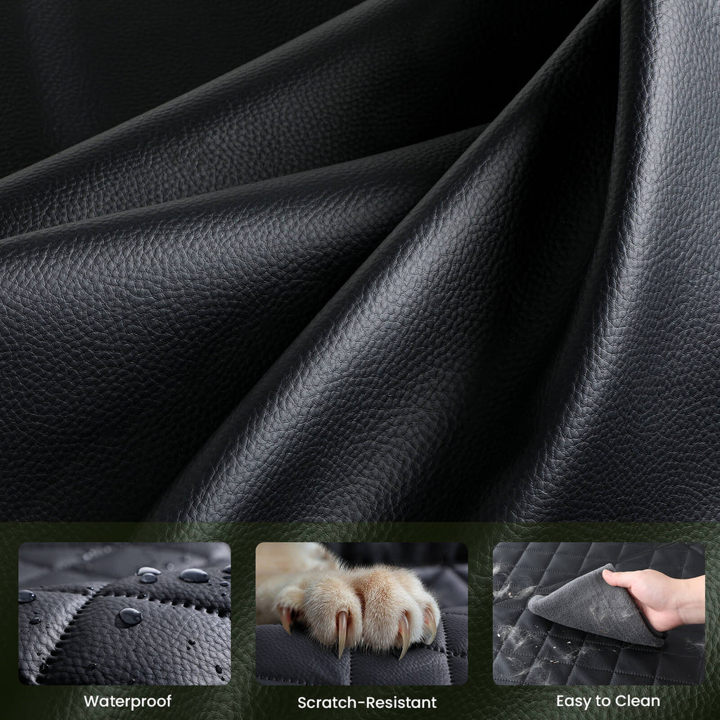 Full Surrounded Dog Car Seat Cover for Back Seat, Car Window Fixing for Maximum Car Protection