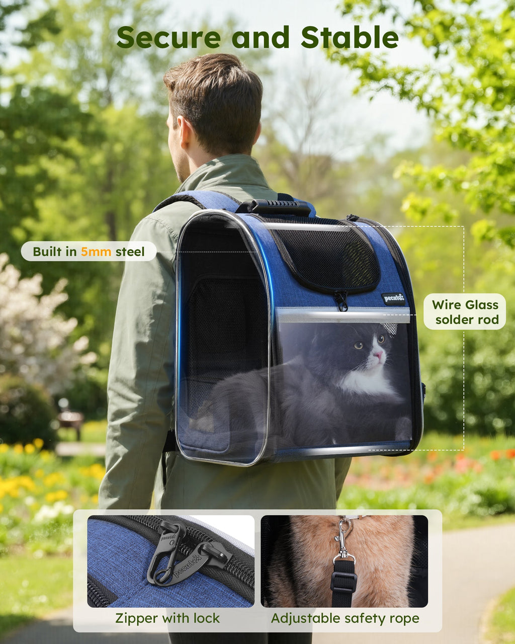 Portable Breathable Rucksack Pet Carrier Backpack