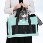 Airline Approved Cat Carrier Handbag Extra Stable Built-in Frame