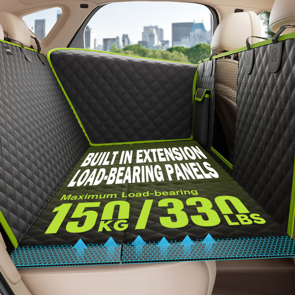 Full Surrounded Dog Car Seat Cover for Back Seat, Car Window Fixing for Maximum Car Protection