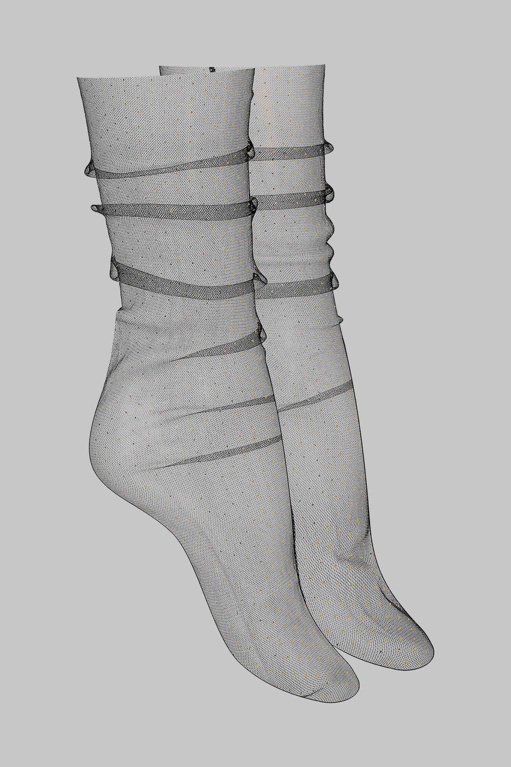 Chaussettes pois Or - Legwear