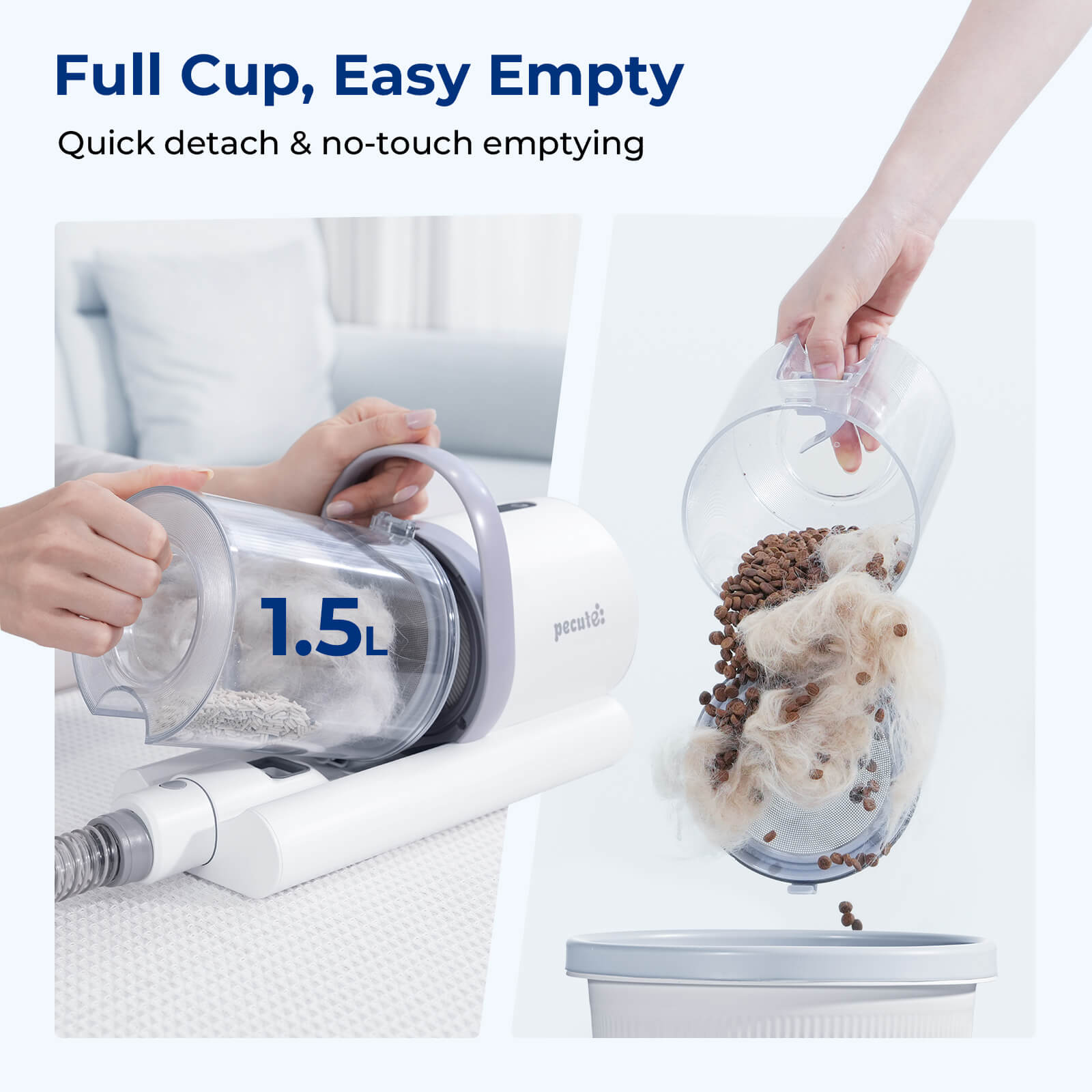 4-in-1 Pet Grooming Vacuum Kit with Clipper Brush