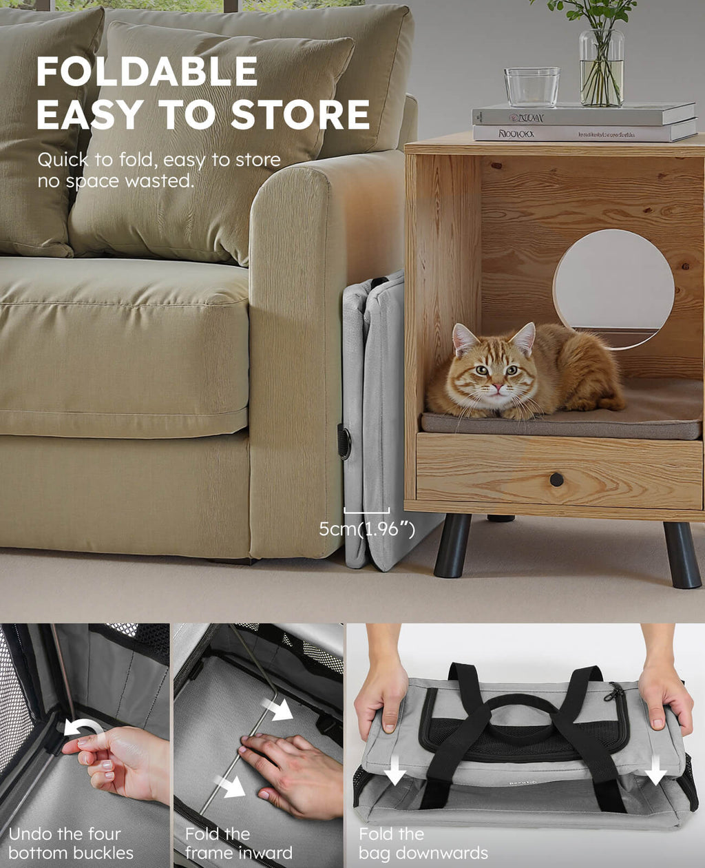 Cat Carrier Handbag Stable Breathable and Portable for Travel and Outing