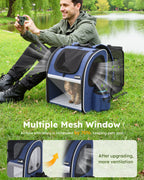 Portable Breathable Rucksack Pet Carrier Backpack