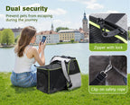 Expandable Cat Carrier Backpack Pet Carrier with Ventilated Mesh for Cats Dogs up to 11 lbs
